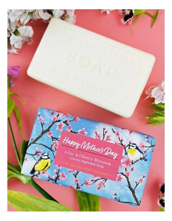 Happy Mother's Day Lilac and Cherry Blossom Gift Soap Bar 190g image 2