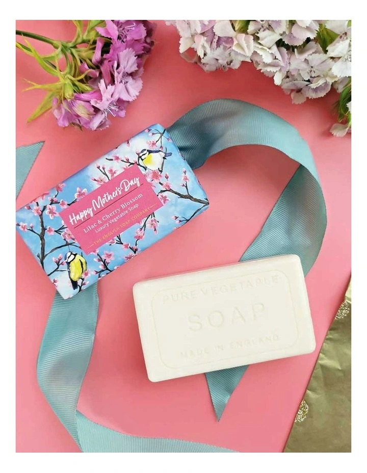 Happy Mother's Day Lilac and Cherry Blossom Gift Soap Bar 190g image 4