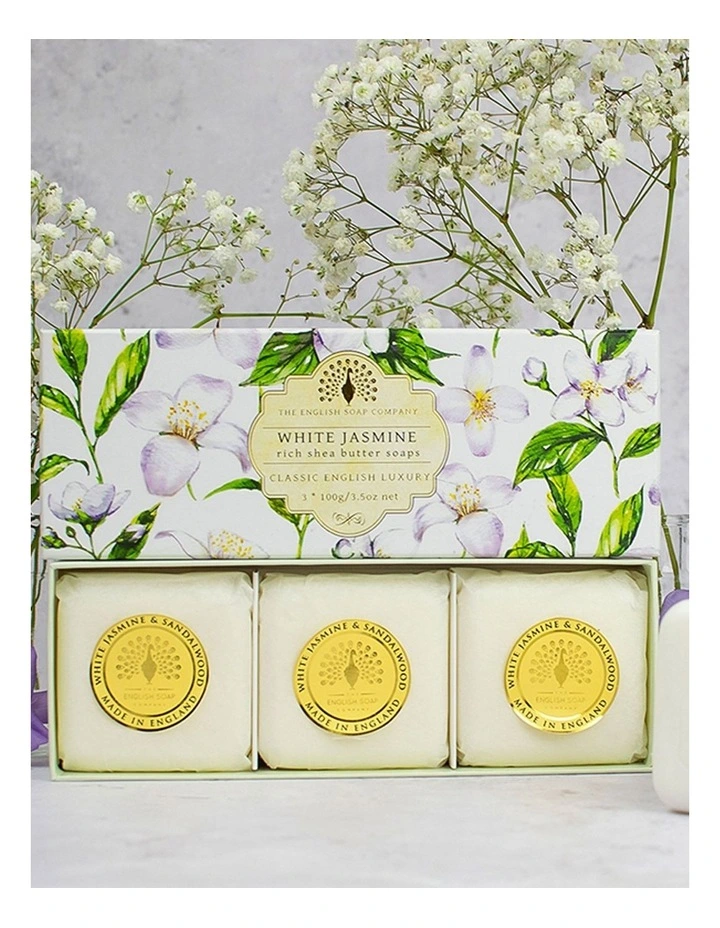 Jasmine And Sandalwood Soap Bars Gift Set 3x100g image 4