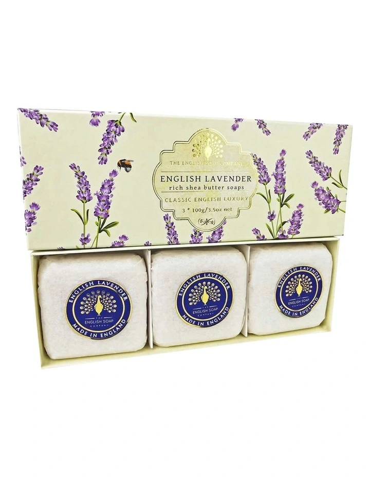 Lavender Soap Bars Gift Set 3x100g image 1