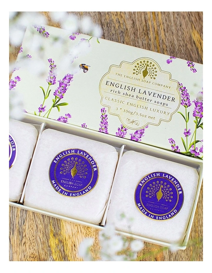 Lavender Soap Bars Gift Set 3x100g image 2