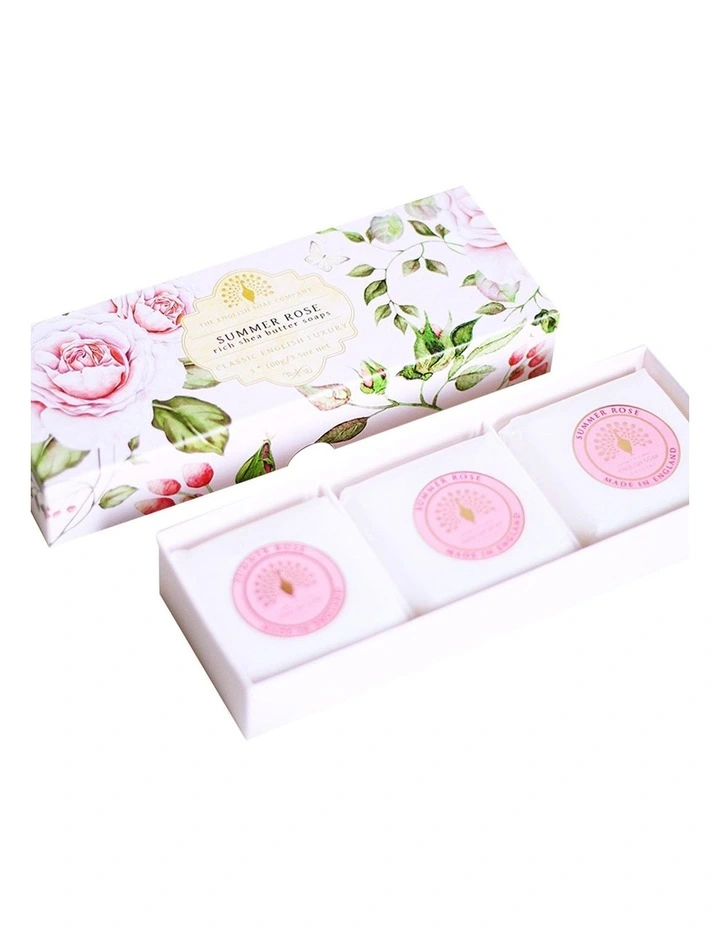 Summer Rose Gift Set Triple Soap Bars (3x100g) in Multi image 5