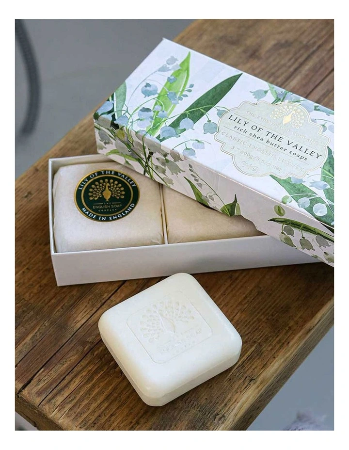 Lily of the Valley Gift Set Soap Bars 3x100g in Multi image 5