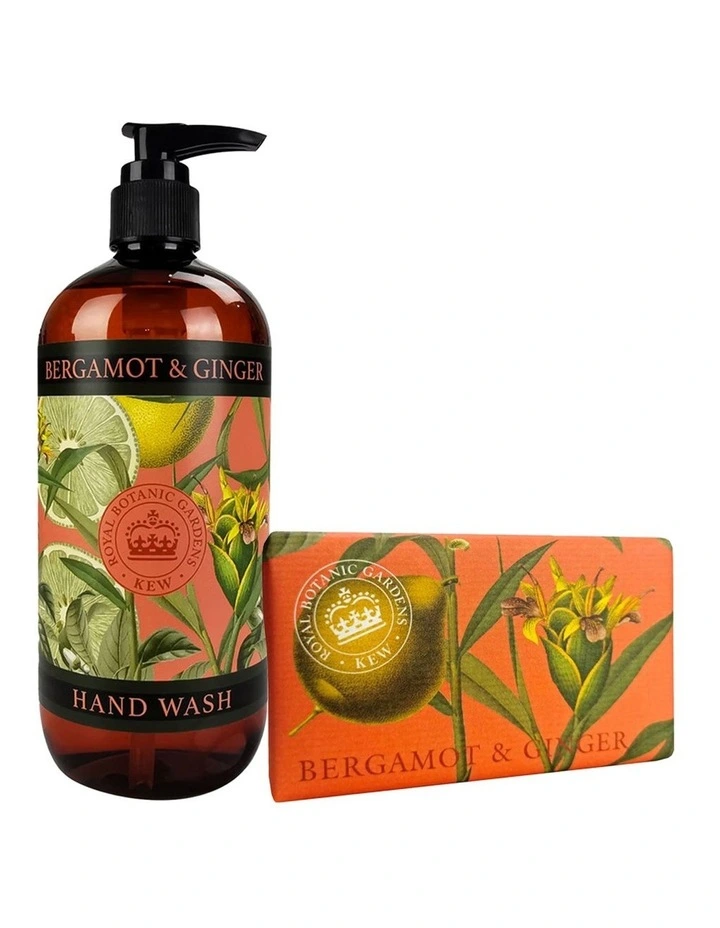 Royal Kew Gardens - Bergamot And Ginger Hand Wash/Soap Bar Bundle image 1