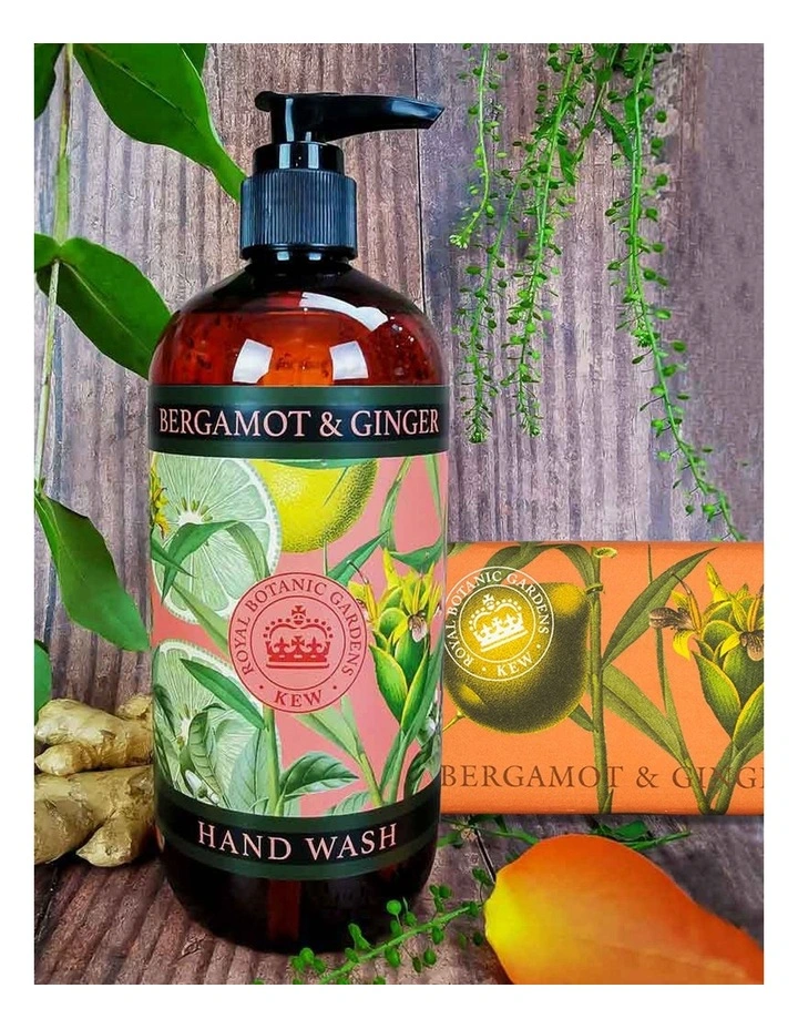Royal Kew Gardens - Bergamot And Ginger Hand Wash/Soap Bar Bundle image 2