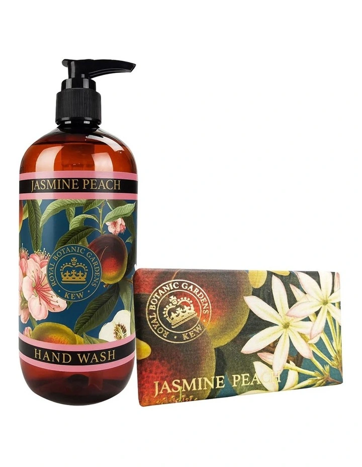 Royal Kew Gardens - Jasmine & Peach Hand Wash & Soap Bar Bundle image 1