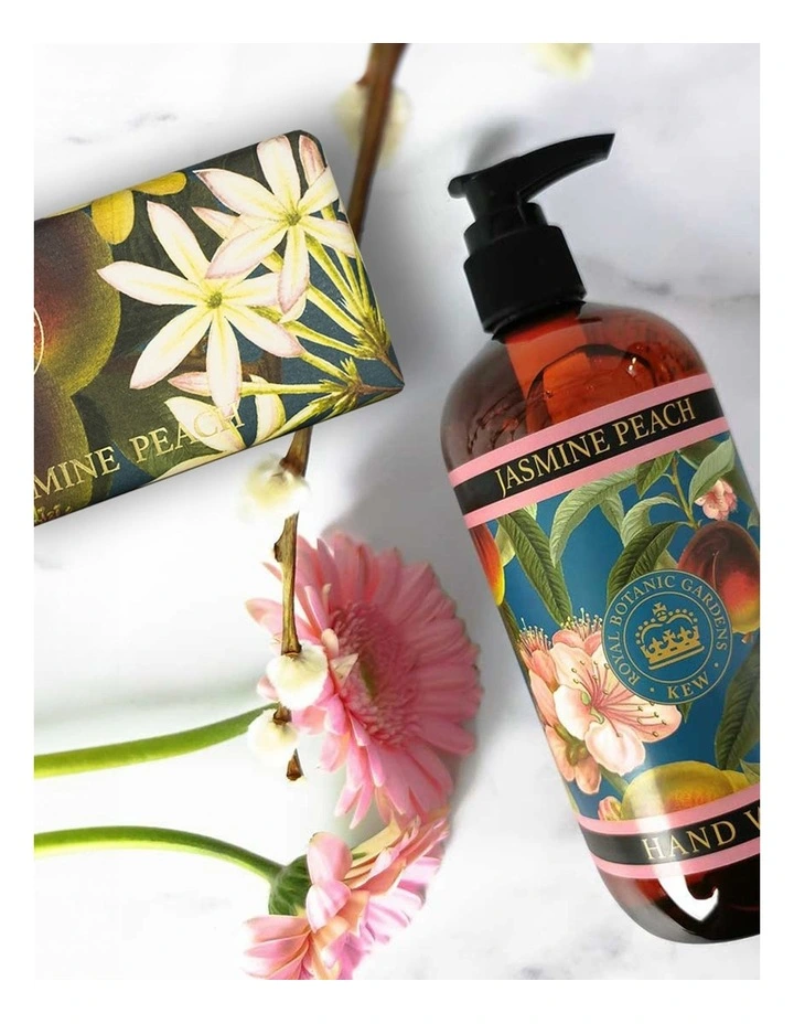 Royal Kew Gardens - Jasmine & Peach Hand Wash & Soap Bar Bundle image 2
