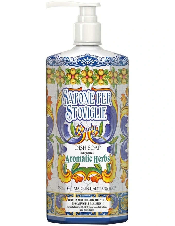 Aromatic Herbs Italian Luxury Dishwashing Soap 750ml image 1