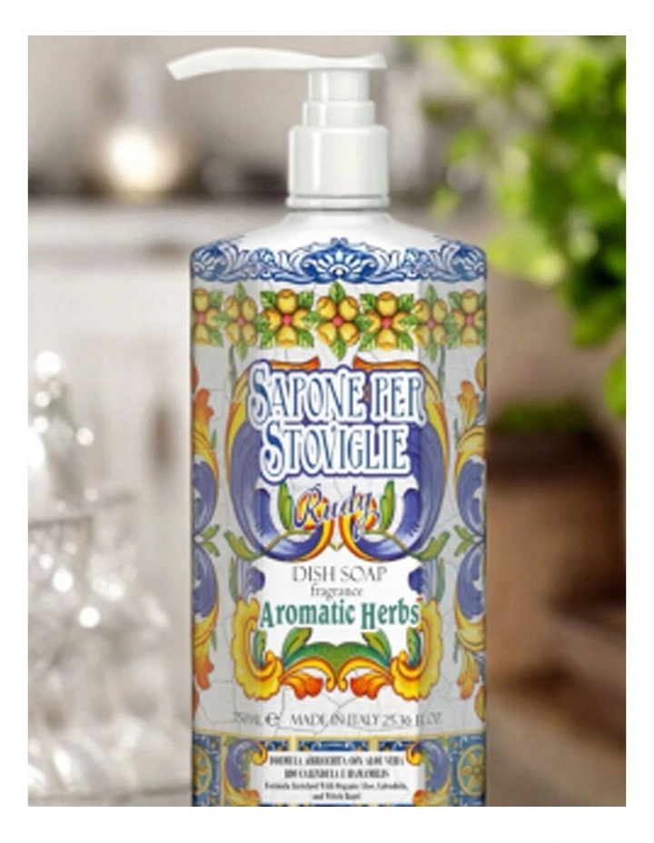 Aromatic Herbs Italian Luxury Dishwashing Soap 750ml image 4
