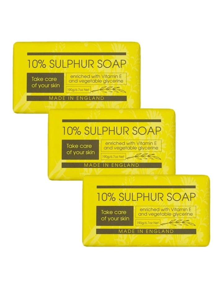 10% Sulphur Soap Bar Value Pack Bundle image 1