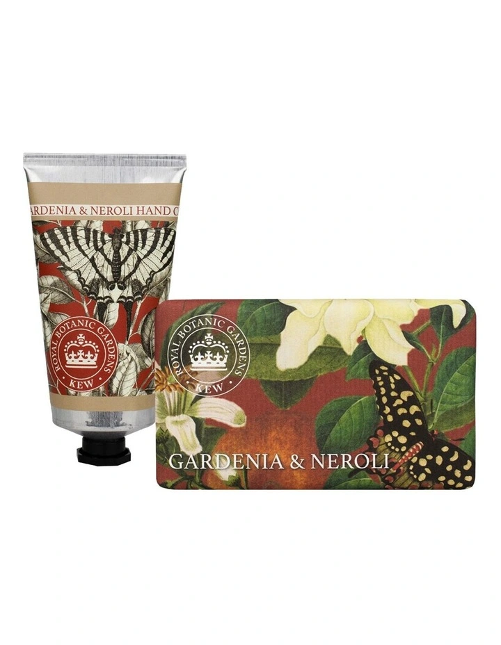 Royal Kew Gardens Gardenia and Neroli Hand Cream and Soap Bundle image 1