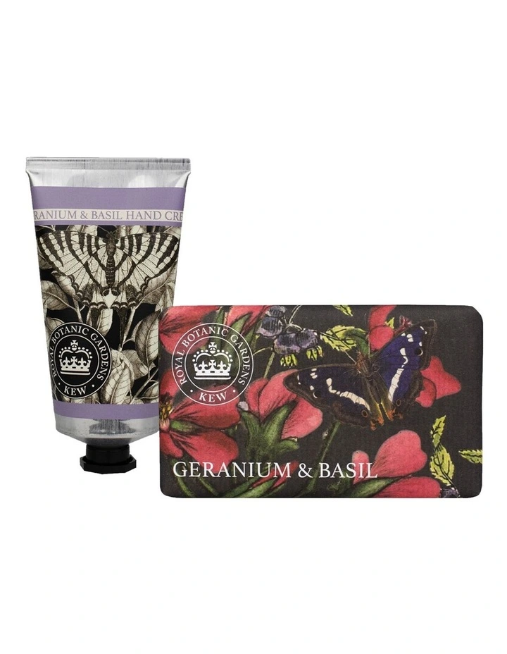 Geranium and Basil Hand Cream and Soap Bundle image 1