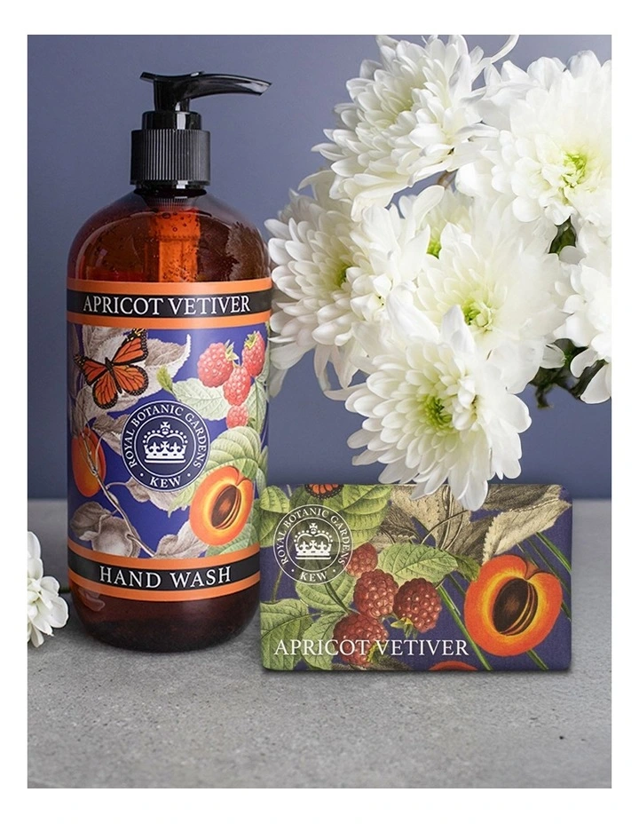 Royal Kew Gardens Apricot Vetiver Hand Wash And Soap Bar Bundle image 2