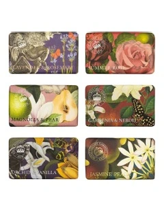 Royal Kew Gardens Petal and Stem Collection Soap Bar Set 6 Piece
