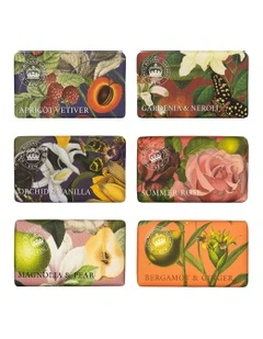 Royal Kew Gardens Orchard Blooms Collection Soap Bar Set 6 Piece