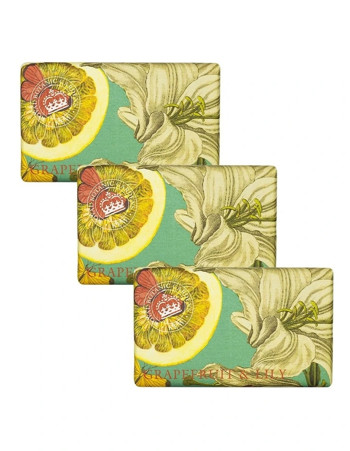 Royal Kew Gardens Grapefruit And Lily Soap Bar Trion Pack image 1