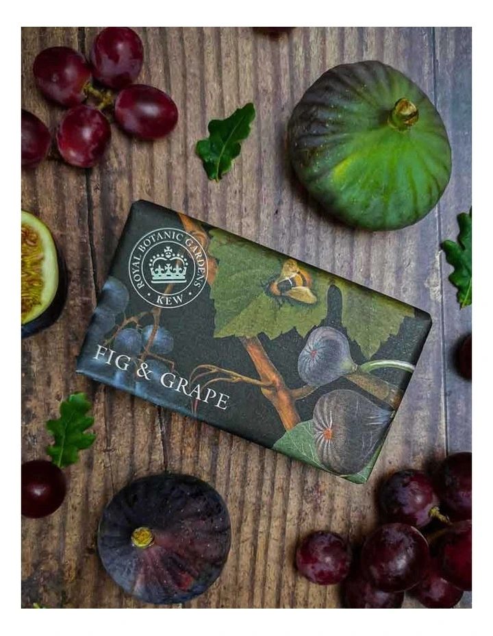 Royal Kew Gardens Fig And Grape Soap Bar Trio Pack image 2
