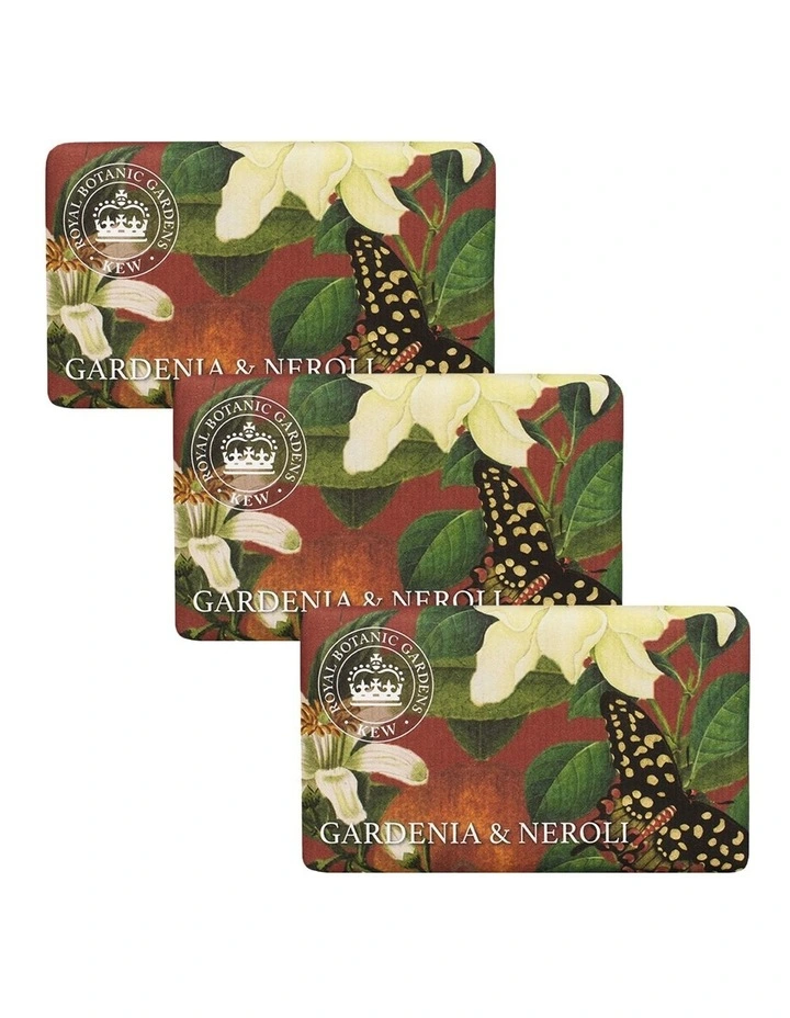 Royal Kew Gardens Gardenia And Neroli Soap Bar Trio Pack image 1