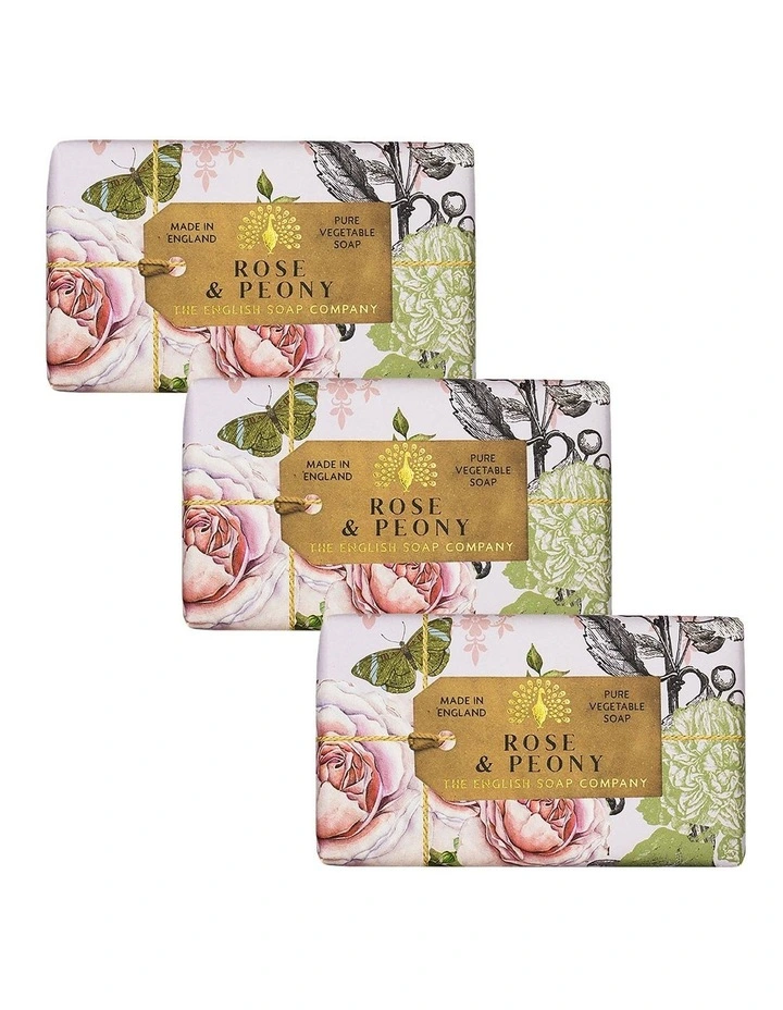 Rose & Peony Soap Bar Trio Value Pack image 1