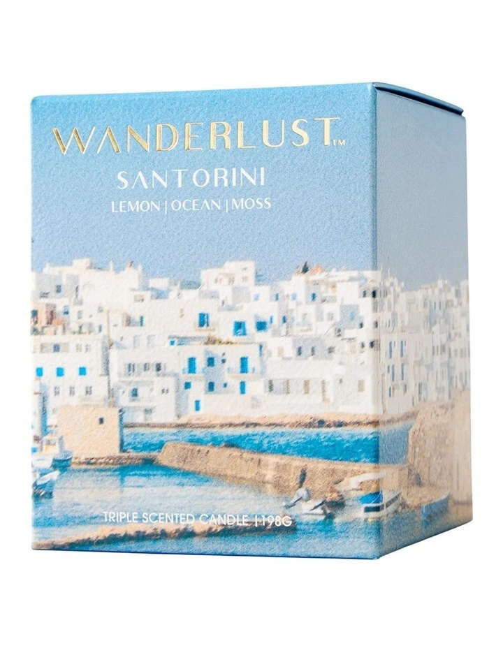 Wanderlust Candle With Lid Santorini 198g 7.5x9cm image 2