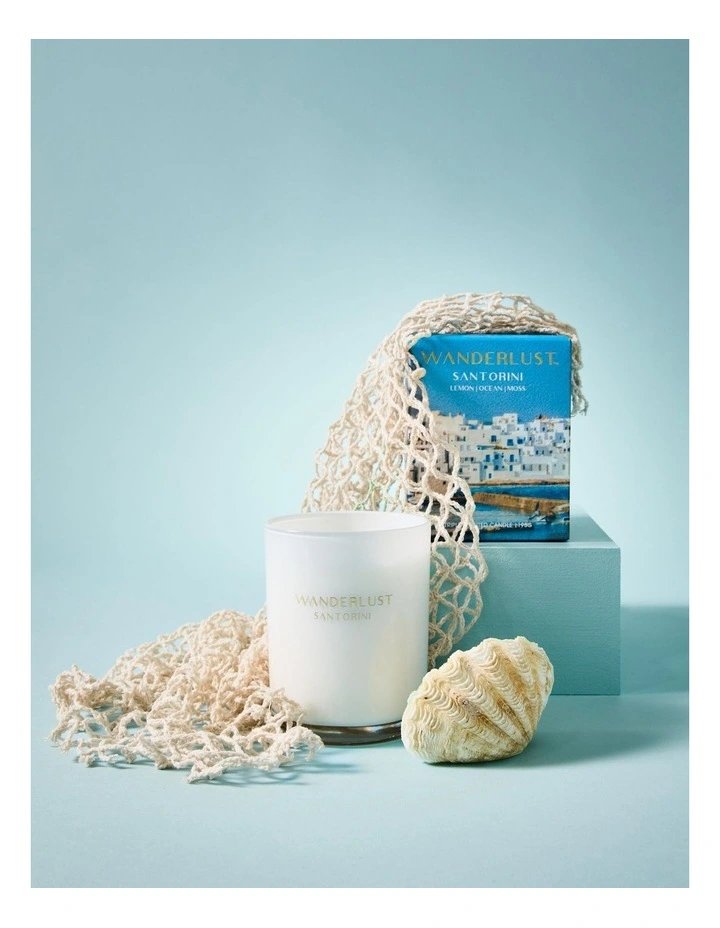 Wanderlust Candle With Lid Santorini 198g 7.5x9cm image 3