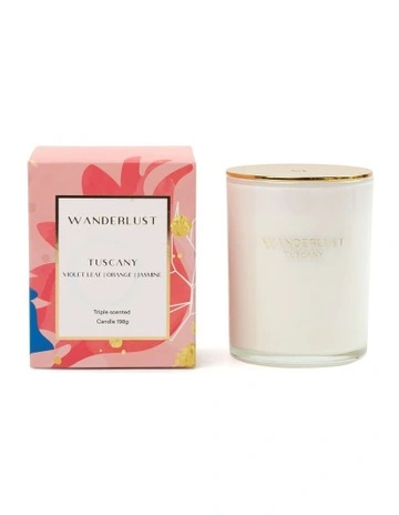 Wanderlust Candle With Lid Tuscany 198g 7.5x9cm