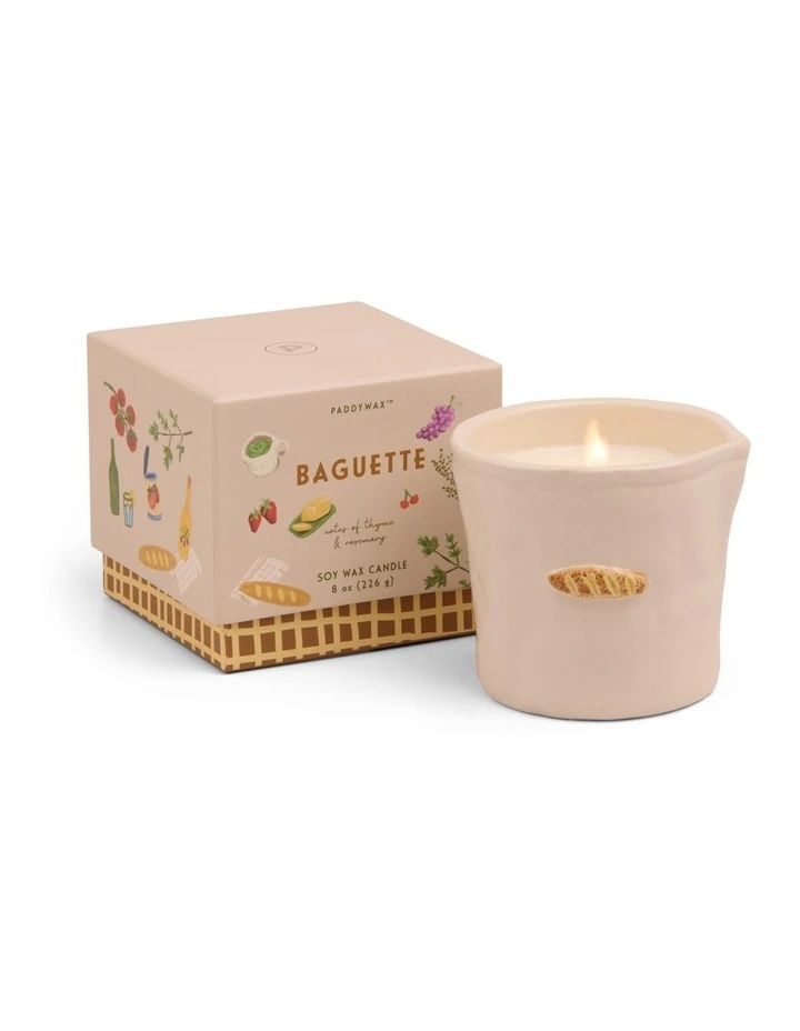 Bistro Ceramic French Baguette Candle image 1