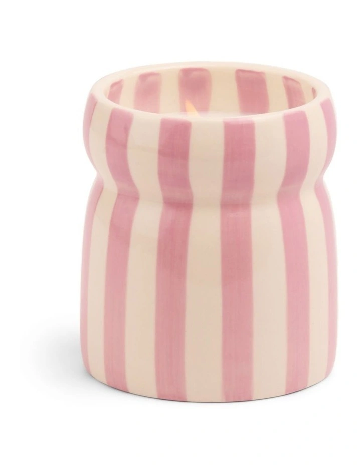 Cabana Striped Ceramic Candle image 2