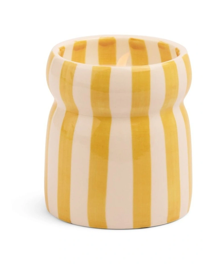 Cabana Striped Ceramic Candle image 2