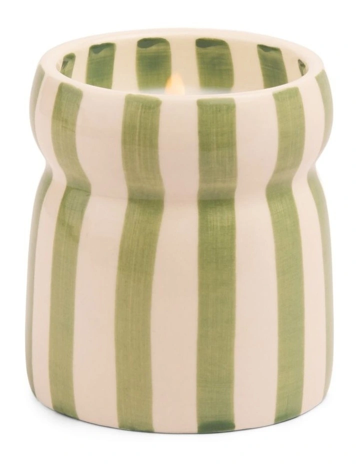 Cabana Striped Ceramic Candle image 2
