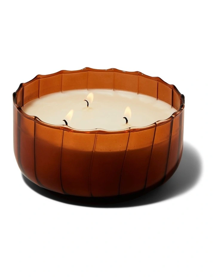 Ripple Tobacco Patchouli Glass Candle 12 OZ image 1