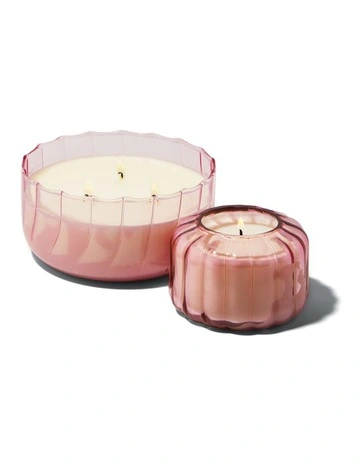Ripple Desert Peach Glass Candle 4.5 OZ
