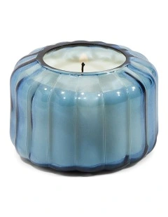 4.5 OZ. Ripple glass candle  - Peppered Indigo