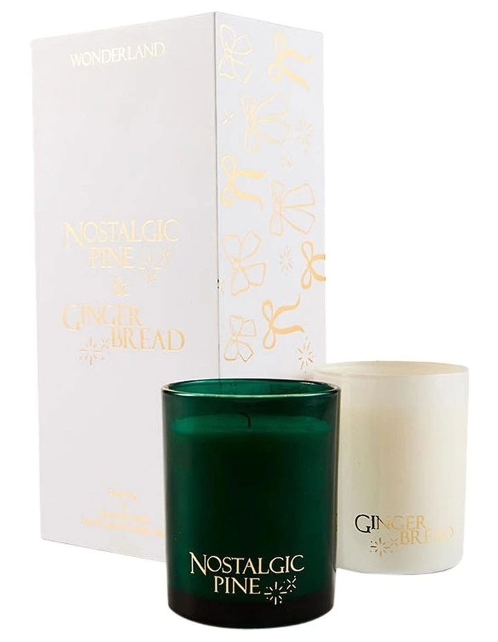 Wonderland Nostalgic Pine/Gingerbread Candle 198g Set Of 2 image 2