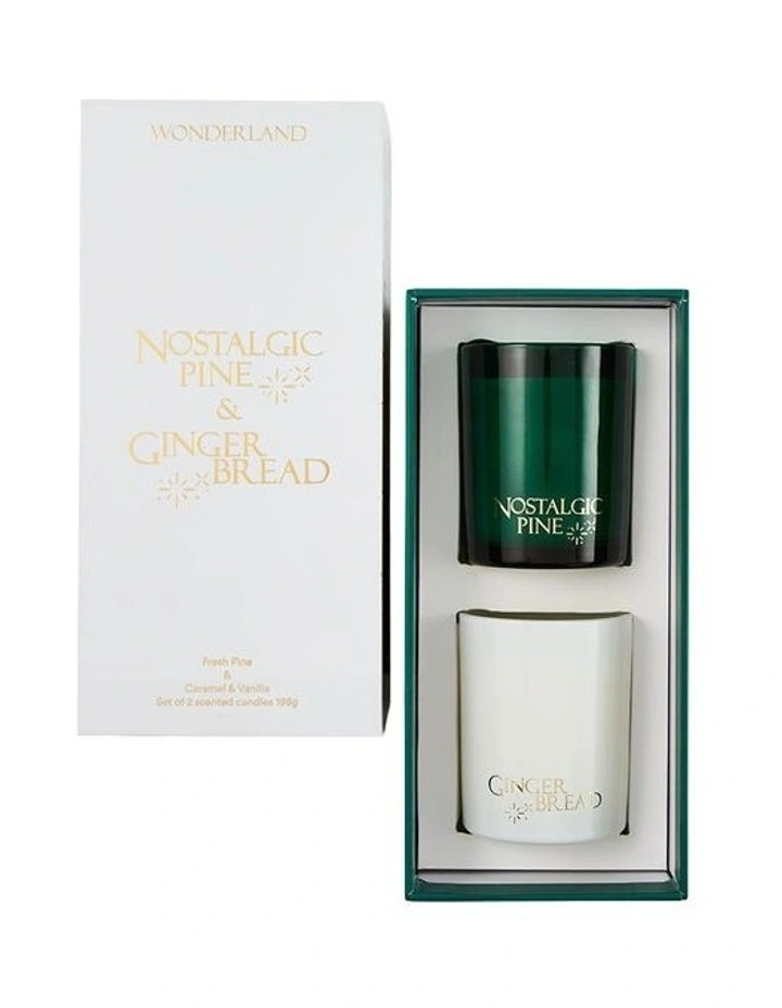 Wonderland Nostalgic Pine Gingerbread Candle 198g Set Of 2 image 3