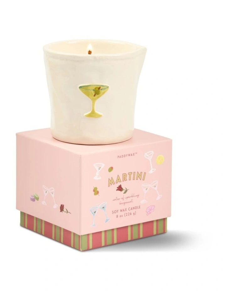 Bistro 8oz Ceramic w/ Embossed Martini (Sparkling Bergamot) & Printed Box - Martini image 1