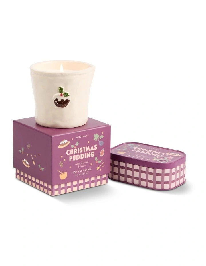 Bistro 8oz Ceramic w/ Embossed Christmas Pudding & Printed Box - Christmas Pudding image 4