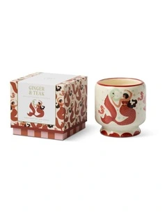 A Dopo 8 Oz Handpainted Mermaid & Moon - Ginger & Teak