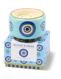 A dopo 24 oz Ceramic Eye Candle - Incense & Smoke