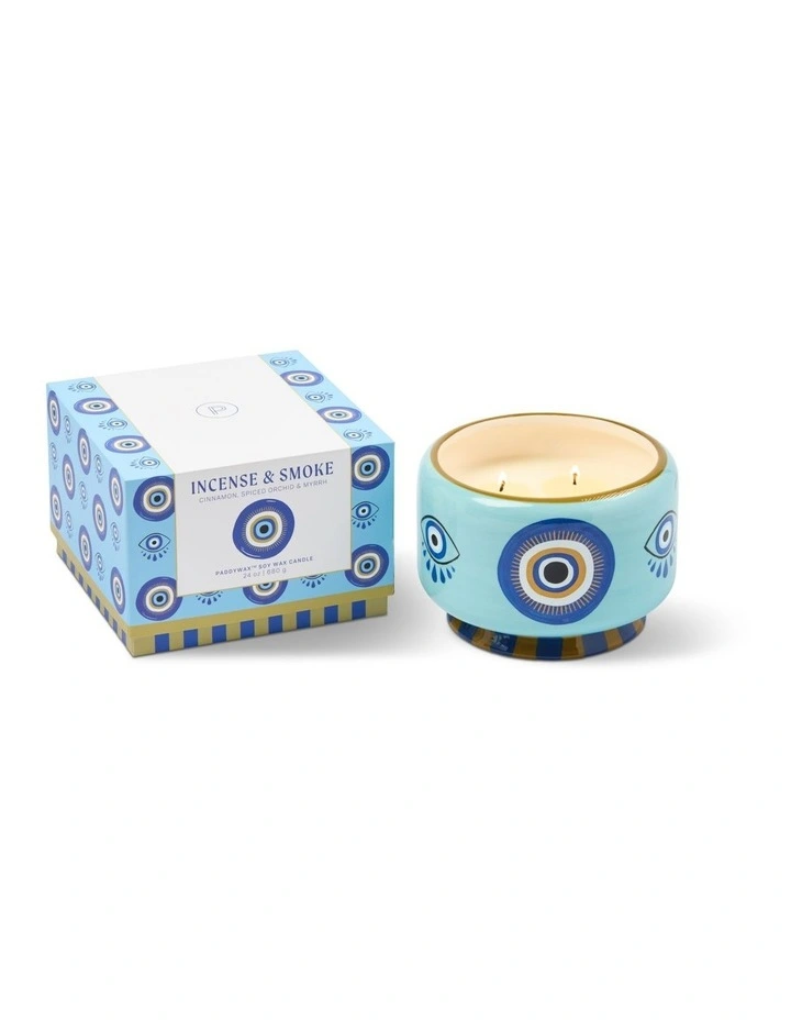 A dopo 24 oz Ceramic Eye Candle - Incense & Smoke image 2