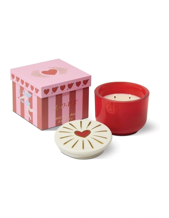 Charmed 8oz Red Glass - Wild Fig & Rose image 1