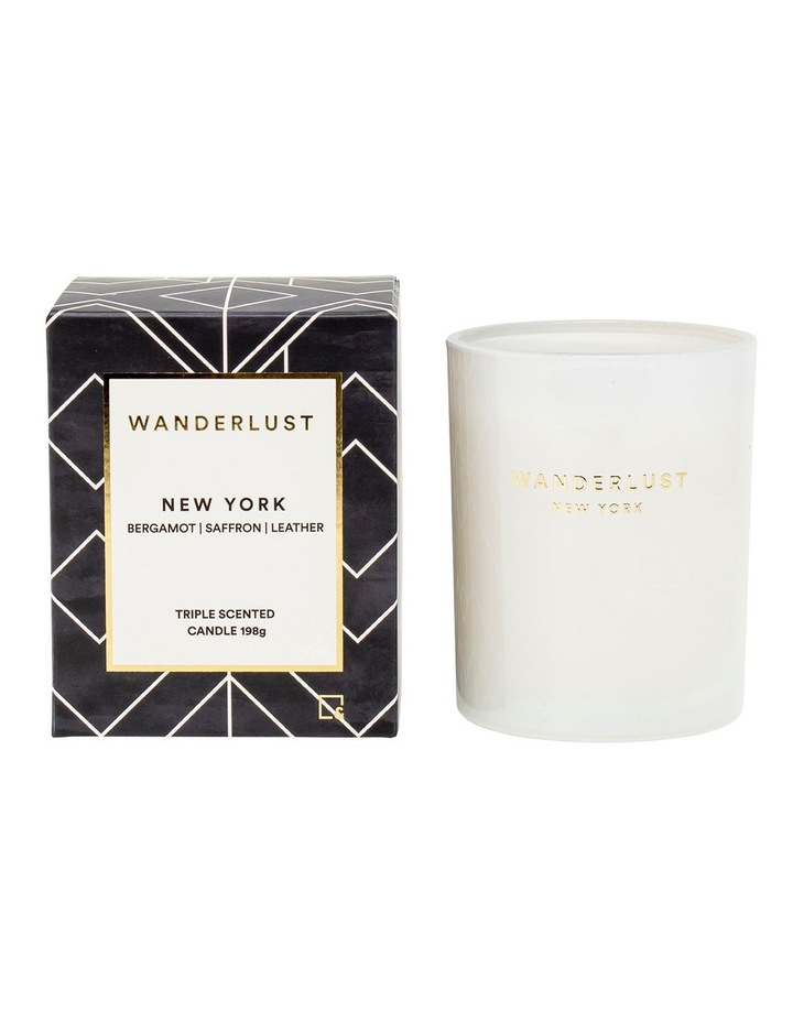 Wanderlust Candle New York 198g Blk/White