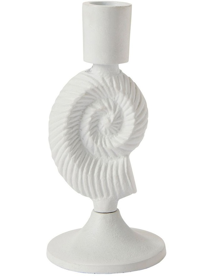 Shell Candle Holder in White
