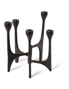 Massimo Candle Holder 29cm in Black