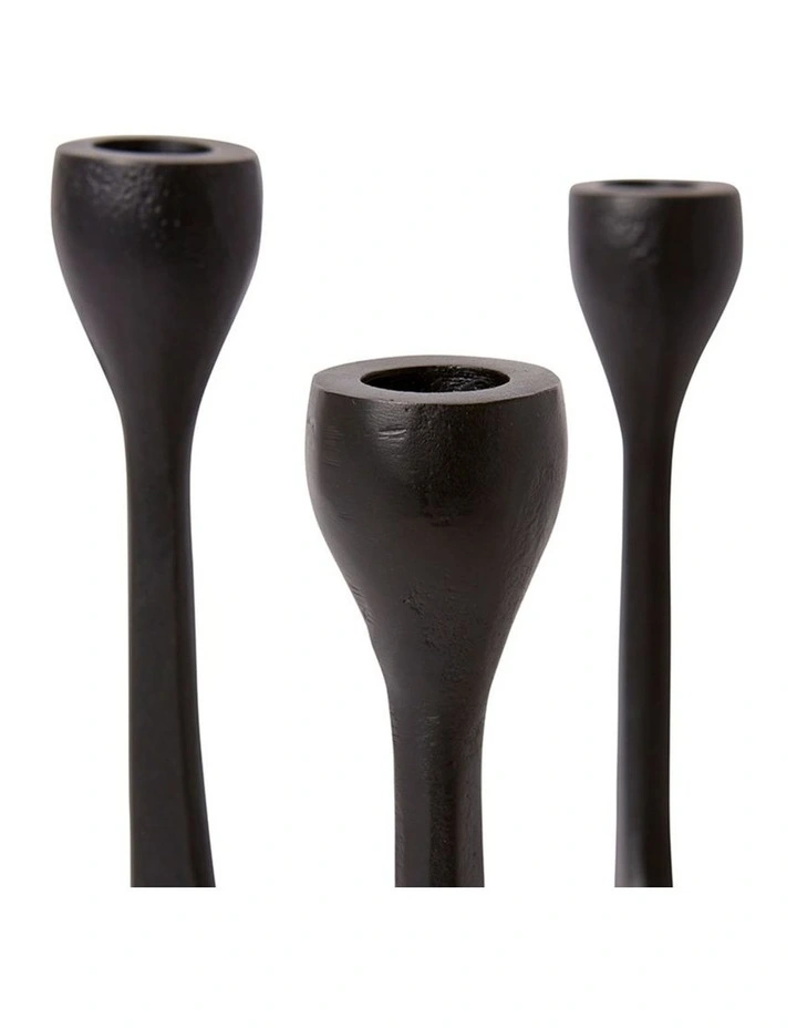Massimo Candle Holder 29cm in Black image 2