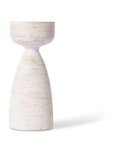 Amari Candle Holder Small 26cm in Whitewash