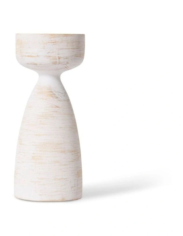 Amari Candle Holder Small 26cm in Whitewash image 1