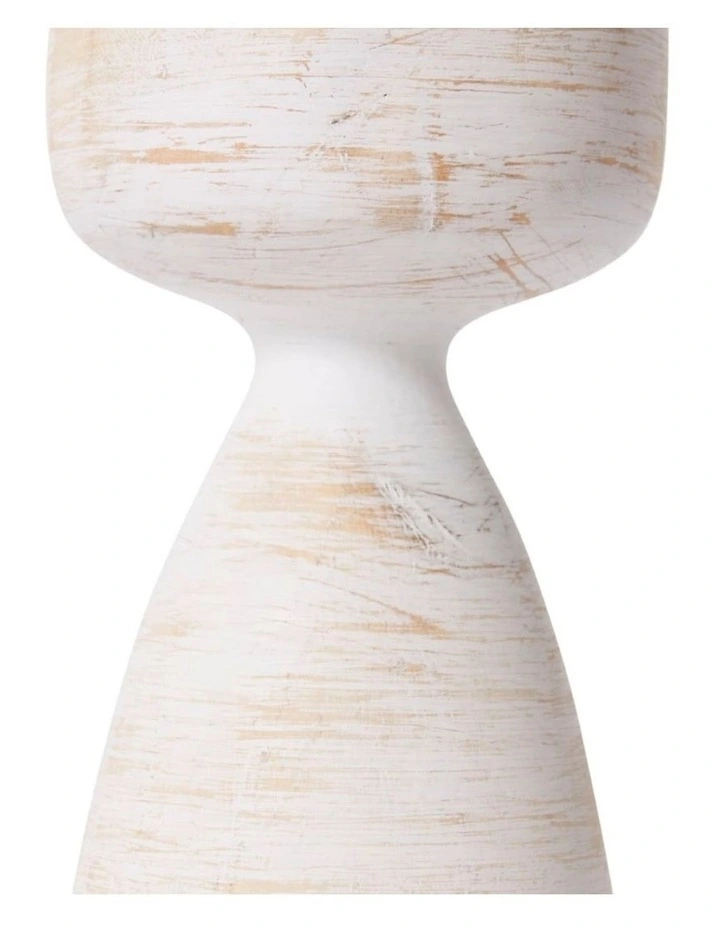 Amari Candle Holder Small 26cm in Whitewash image 2