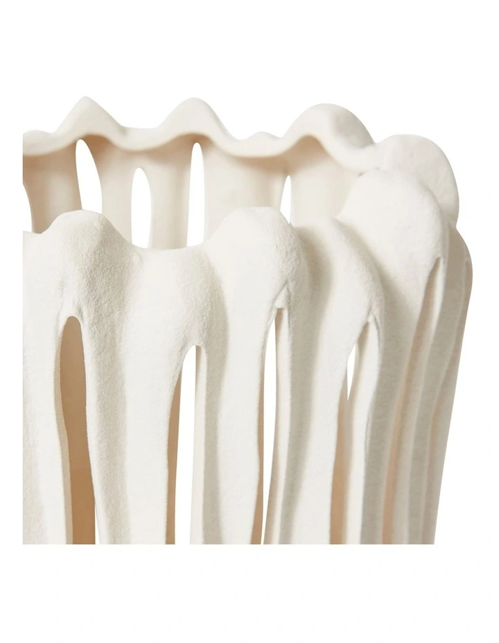 Nisha Candle Holder in White 28cm image 2