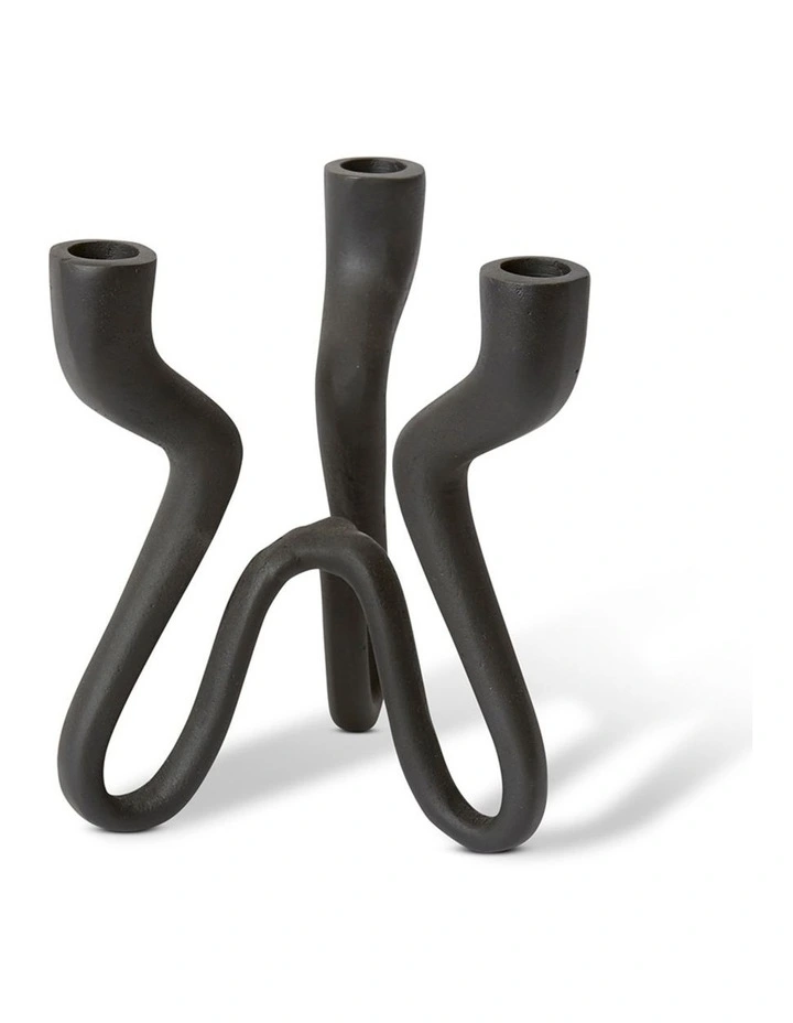 Laquan Candle Holder 21cm in Black image 1